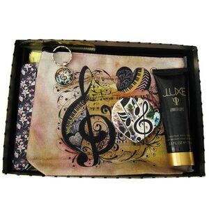 Cosmetic Bag Set Music Note Set with Jluxe Luxurious NEW